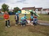 Příprava na požární útok mladších mužů